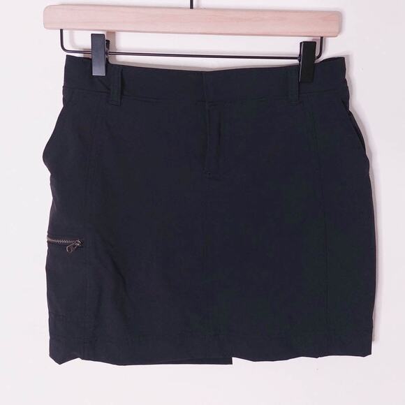 Athleta Black Cargo Zip Pocket Skort Skirt with Shorts 2 - Picture 1 of 8